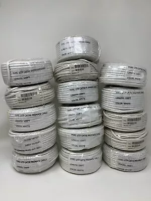 Lot Of 16 Q-See UTP CAT5E Premade Cable 100ft White ** NEW ** • $105