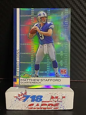 2009 Topps Finest Matthew Stanford Rookie RC Blue Refractor /429 Lions Rams • $1.25