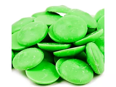 2 Pounds Merckens Light Green Melting Chocolate Wafer Candy Free Shipping • $20.75