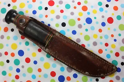 Vintage 50's Marble's Gladstone Mich . IDEAL Knife Bakelite Pommel With Sheath • $295