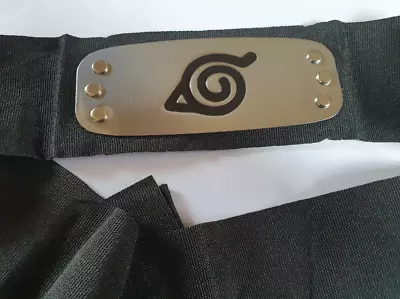 Naruto Konoha Leaf Village Headband - Sasuke Kakashi Anime Shippuden Cosplay UK • £3.40