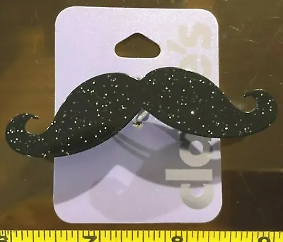 Ring Moustache Claires Claire's Adjustable Black Double Finger Jewellery RRP £5 • $5.59