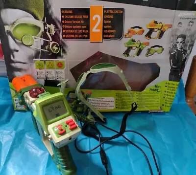 Tiger Lazer Tag Team Ops Deluxe 2 Player System Set Complete W/ Box Green Orange • £50