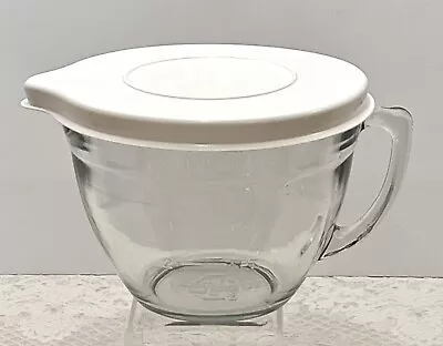 Anchor Hocking 8Cup/2 Qt Clear Glass Classic Batter Bowl Lg Measuring Mixing USA • $22.99