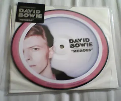 DAVID BOWIE Heroes 7'' Picture Disc 40th Anniversary NEW No Splits • £30