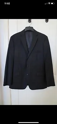 MARC ANTHONY Black Pinstripe Suit/Jacket 46R & Slacks 38x32/Worn Once & Cleaned! • $40
