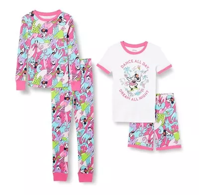 Disney Minnie Mouse Spotted Zebra Girls Cotton Pajama 4 Piece Set Size: 2T • $17.50