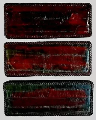 Handmade EEL WALLET Genuine LEATHER With Edge LACING Men’s Bi-fold Billfold • $44.99