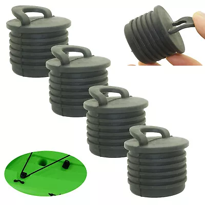 $5.49 • Buy 4 X Scupper Bung Kayak Replacement Accessories Stopper Plug Deck Fittings Black 