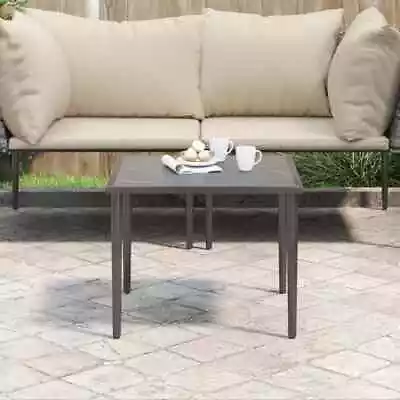 Outdoor Table Dining Table Outdoor Furniture Lounge Setting Grey Steel VidaXL • $62.99