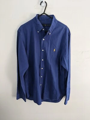 $25 • Buy Polo Ralph Lauren Shirt Mens Medium Blue Long Sleeve Small Pony Logo Collared