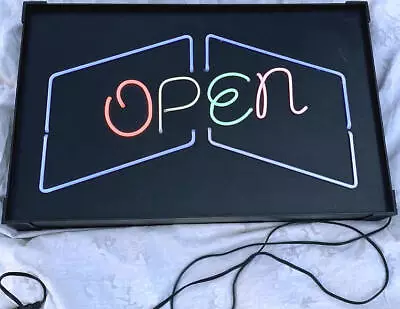 Vintage Open Neon Bar Sign With On/Off Switch • $45