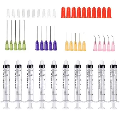 Glue Applicator Syringe With Blunt Tip Needle And Cap For Liquid Glue Ink Pe • $12.65