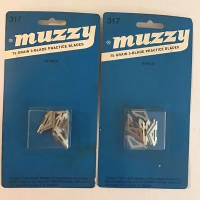 2 Packs Muzzy 75 Grain 3 Blade Practice Blades For Broadheads 36 Total 317 • $10.99