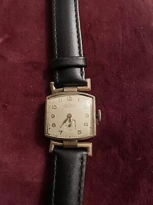 Vintage GOTHIC JAR PROOF 10k GF Mechanical Men”s  Watch 25 Mm Sub.Second • $39.98