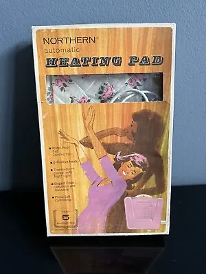 Vintage Northern Automatic Heating Pad Retro Pink Floral Cover In Original Box • $30.75