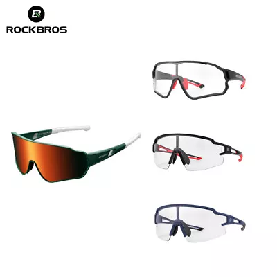 ROCKBROS Polarized Sunglasses Bicycle Bike Cycling Photochromic Sunglasses UV400 • $30.29