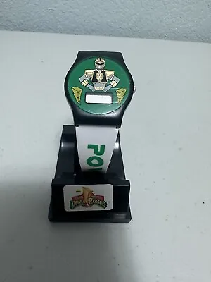 Vintage Gordy Mighty Morphin Power Rangers Watch Green White MMPR 1993 Tommy • $21.86