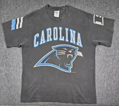Vintage Carolina Panthers T Shirt Adult XL Pro Player Double Sided Single Stitch • $26.05