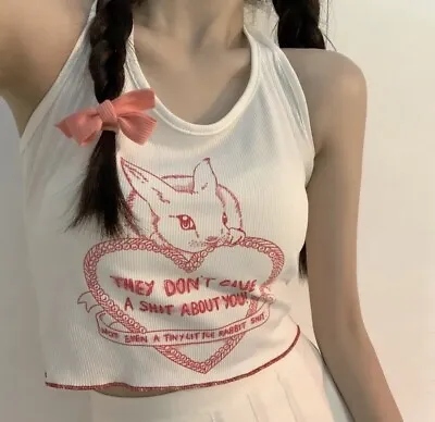 Rabbit Cute Girly Gothic Sarcasm T-shirt  • £5.99