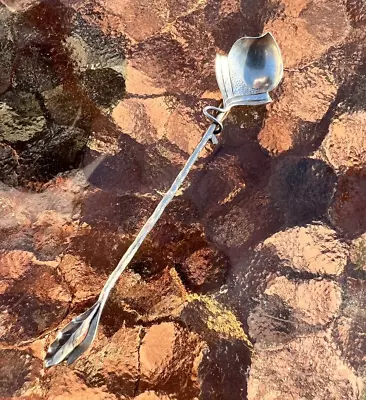 Antique Sterling Silver Gorham Aesthetic Leaf Acorn Salt Spoon 3 5/8  • $250