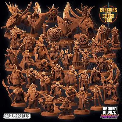 Corsairs Of The Ember Void Miniatures (Full Set) | Tabletop RPG Miniature • £130.99
