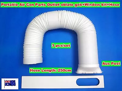$99 • Buy 3PCs Portable Air Conditioner Spare Parts (Gob+Window Kit+Hose) (250cmx15cm)