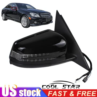 Black Right Passenger Mirror For Mercedes C250 C300 C350 C63 2010 11- 2014 • $90.99