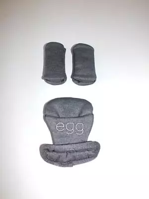 Egg Shell Car Seat Harness Pads X 2 & Buckle Pad Quartz Grey - Egg Shell 2 • £16.99