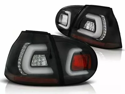 Vw Golf 5 2003 2004 2005 2006 2007 2008 2009 Tail Lights Ldvwa3 Black Led • $481.70