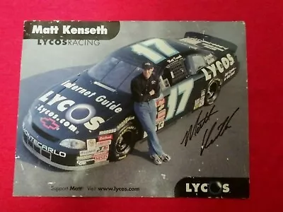 NASCAR Matt Kenseth Autographed Picture 8.5  X 10&7/8  LYCOS RACING — No COA • $15