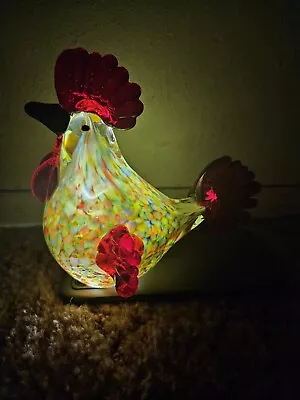 Vintage Murano Style Glass Rooster/ Night Light • $33.50