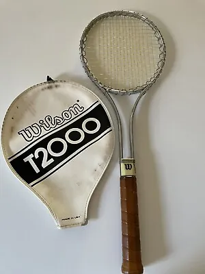 Vintage Wilson T2000 Tennis Racket With Cover Made In USA Light 4 1/2 • $22.99