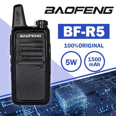 Baofeng BF-R5 Mini Handheld Walkie-talkie UHF Portable Two Way Radio 5w 1500mAh • $25.26