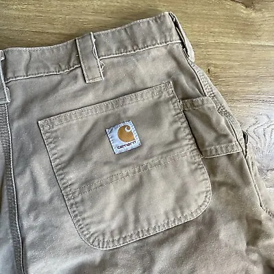 Carhartt Mens Shorts Size 32 Khaki 22L Original Fit Work Shorts B147 DKH • $19.50