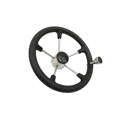 5 Spoke Steering Wheel Boat Marine 13-1/2 Inch Destroyer  With Black Foam Grip • $60.70