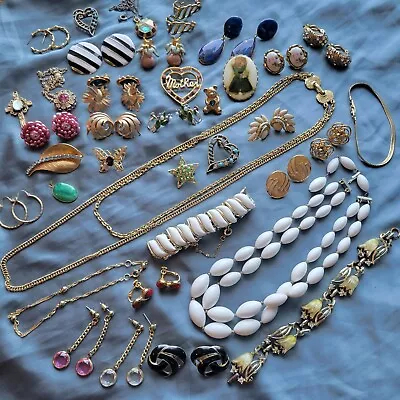 Vintage Costume Jewelry Lot Crown Trifari Krementz Joan Rivers Monet Coro Napier • $25