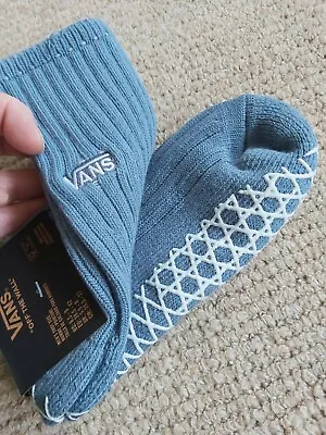 Genuine VANS Cushioned Crew Hardwearing SOCKS Bluestone Blue 5.5-8 Or 8.5-12 • £19.50