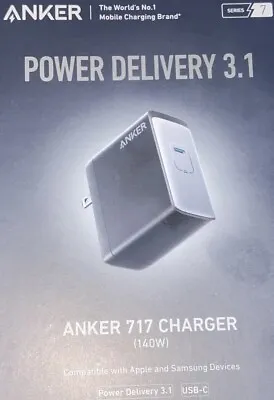 BRAND New! Anker 717 USB-C 140W GaNPrime PPS PD3.1 Fast Charger FACTORY SEALED! • $54.99