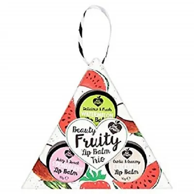 Beauty Fruity Get Fruity Trio Lip Balm Gift Set CHRISTMAS TREE DECO💥🎁🎄💖🎅💥 • £9.49