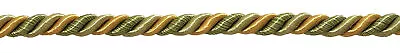 Olive Green Gold 5/16  Decorative Rope Cord Peaceful Harmony [By The Yard] • $2.29