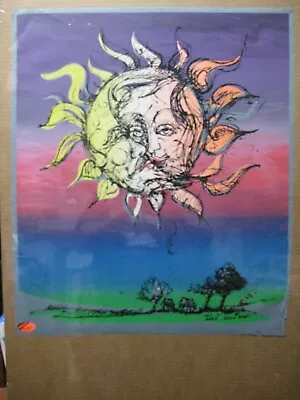 Vintage Sun Art REPRINT Painting  Poster 1970's 13771 • $74.98