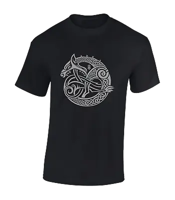 £9.99 • Buy Serpent Celtic Mens T Shirt Viking Odin Thor Axe Loki Ragnar Cool Design