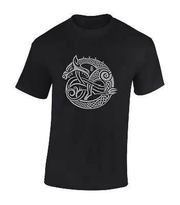 £9.99 • Buy Serpent Celtic Mens T Shirt Viking Odin Thor Axe Loki Ragnar Cool Design