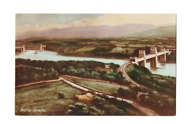 Unposted Vintage Postcard Menai Straits Anglesey North Wales • £2.99