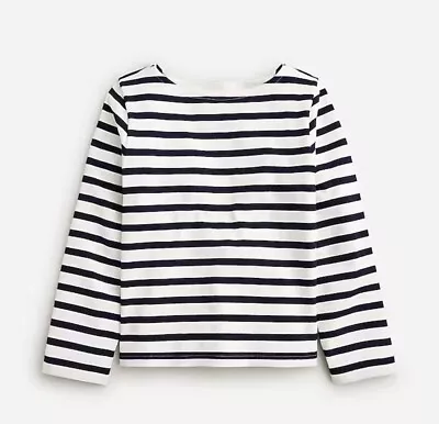 J. Crew Women's Classic Mariner Structured Boatneck Striped Nautical T-Shirt XXL • $22