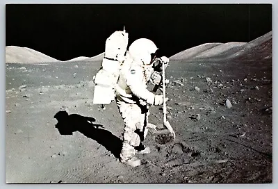 Apollo 17 Moon Rock Collecting Postcard Astronaut Harrison Schmitt Lunar View • $9.95