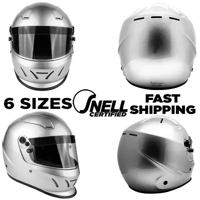 SNELL SA2020 Helmet Adult Full Face Silver Men Women • $184.89