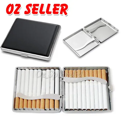 Cigarette Case Stainless Steel Tobacco Pocket Cigar Slim Pouch Holder Box OZ NEW • $6.85