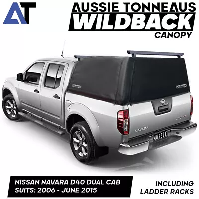 Wildback Ute Canopy W/Racks For Nissan Navara D40 Dual Cab(06-6/15) Not Canvas • $1299